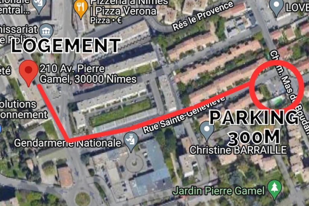 Splendide Studio Moderne - Proche Centre - Laverie Nîmes Zewnętrze zdjęcie